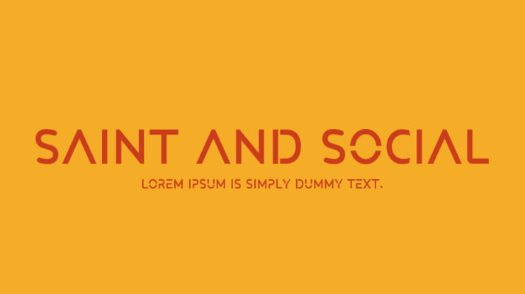 Saint And Social Font