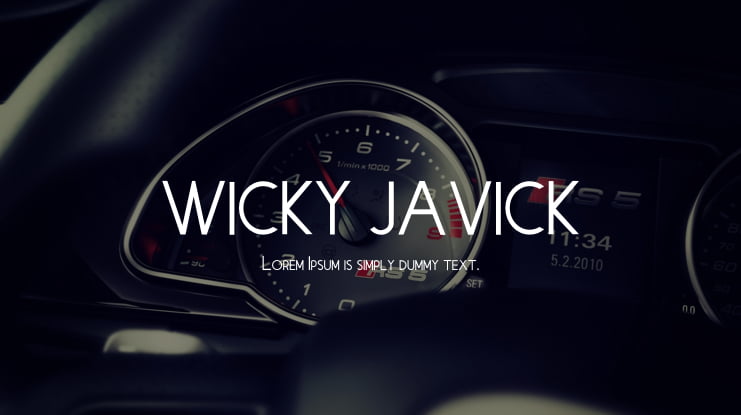 WICKY JAVICK Font Family