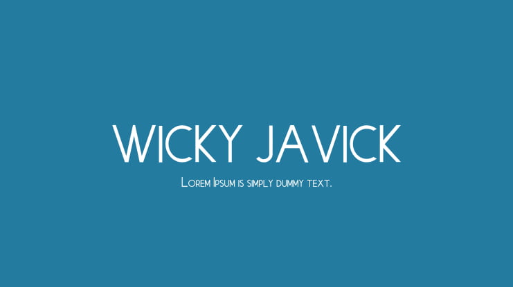 WICKY JAVICK Font Family