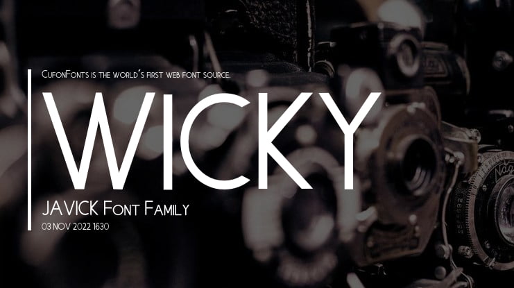 WICKY JAVICK Font Family