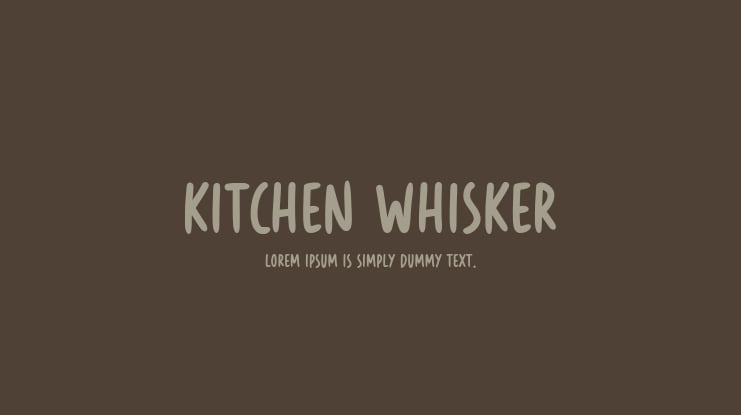 Kitchen Whisker Font