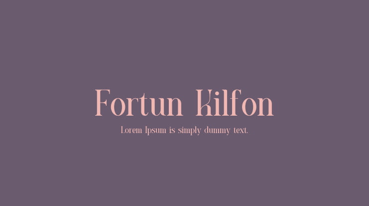 Fortun Kilfon Font