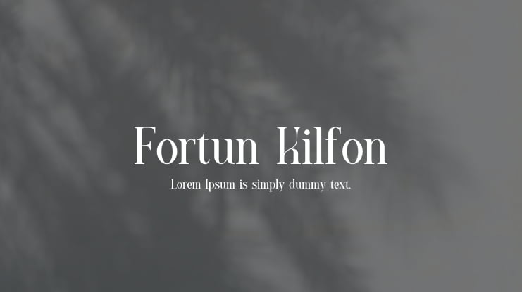 Fortun Kilfon Font