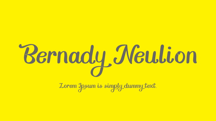 Bernady Neulion Font