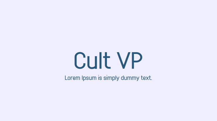 Cult VP Font