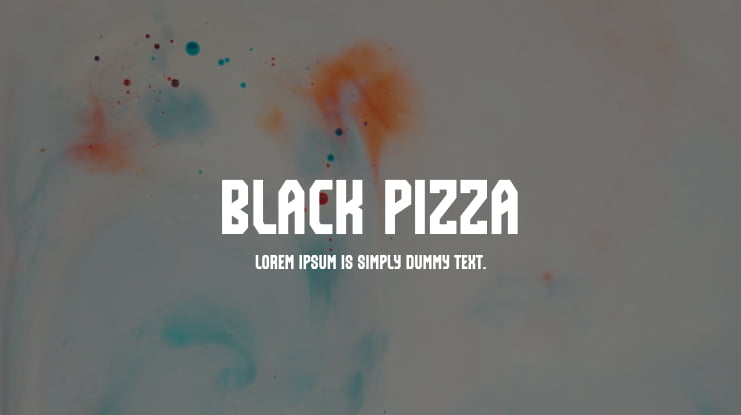 Black Pizza Font