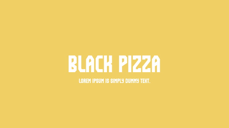 Black Pizza Font