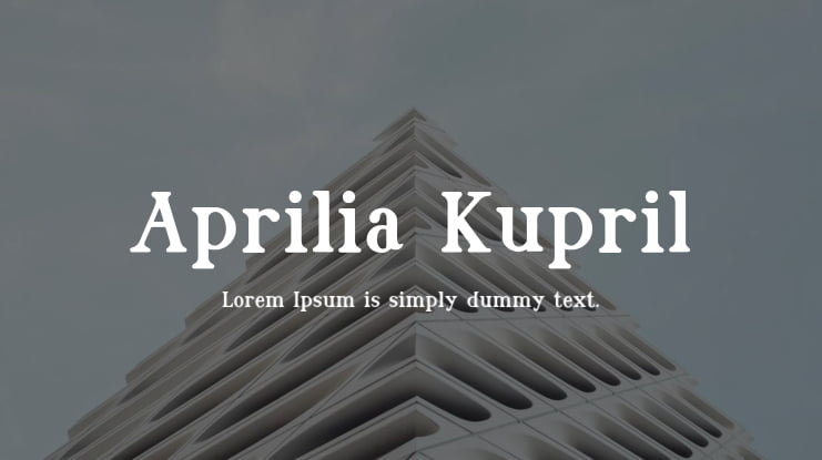 Aprilia Kupril Font Family