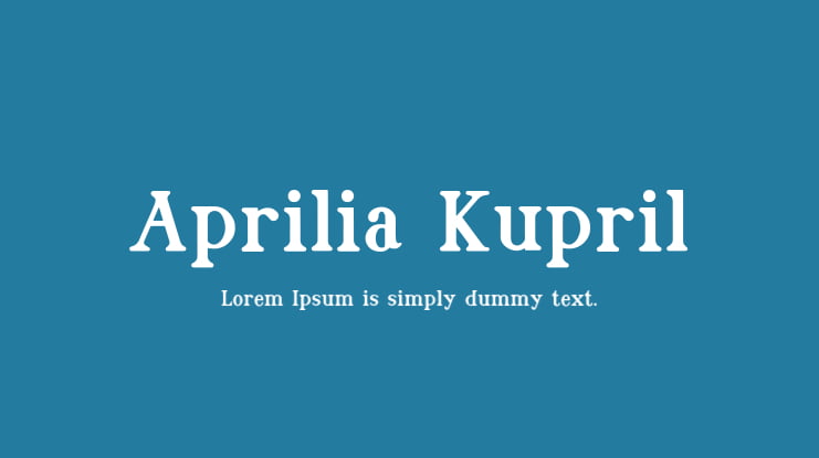 Aprilia Kupril Font Family