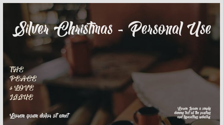 Silver Christmas - Personal Use Font