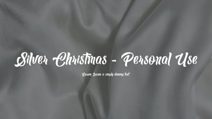 Silver Christmas - Personal Use Font