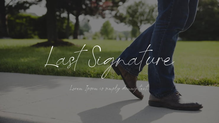 Last Signature Font