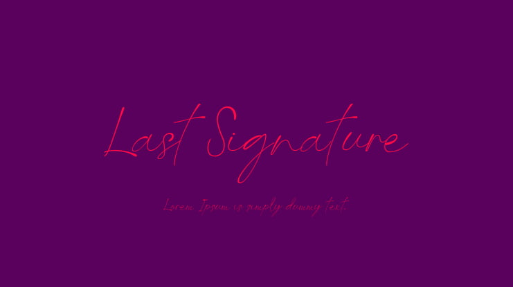 Last Signature Font