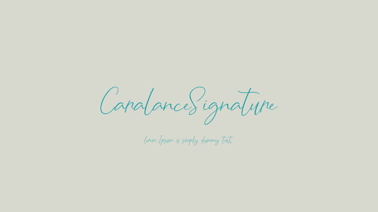 CaralanceSignature Font