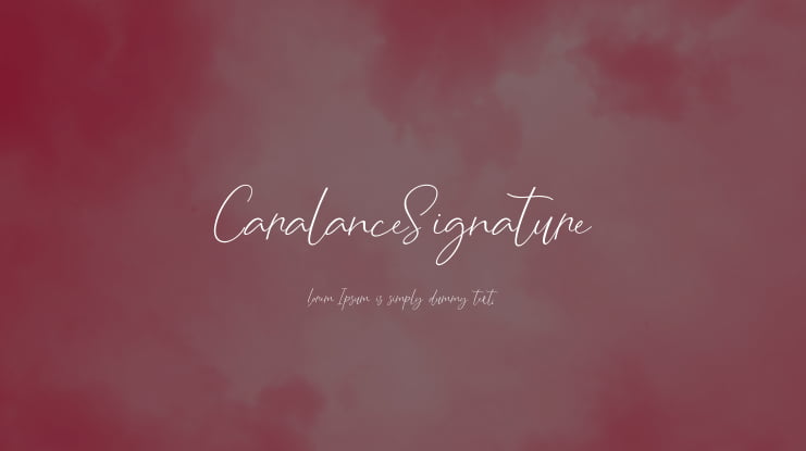 CaralanceSignature Font