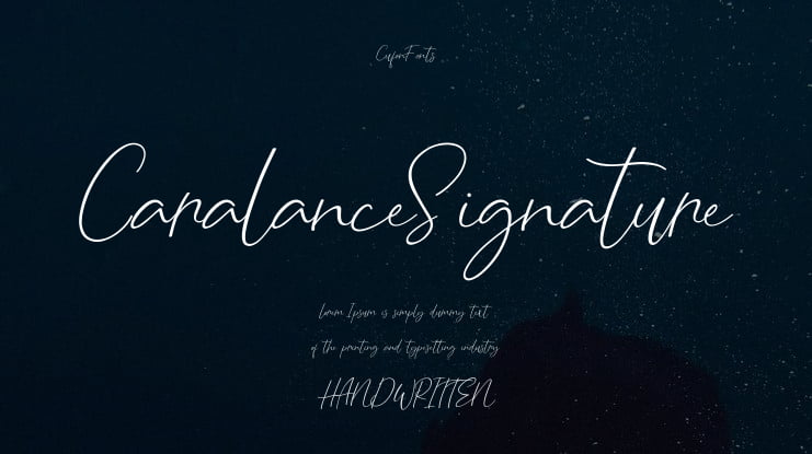 CaralanceSignature Font