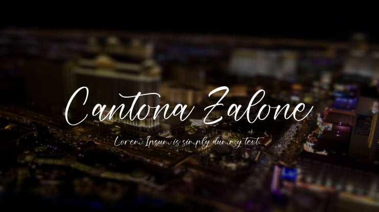 Cantona Zalone Font