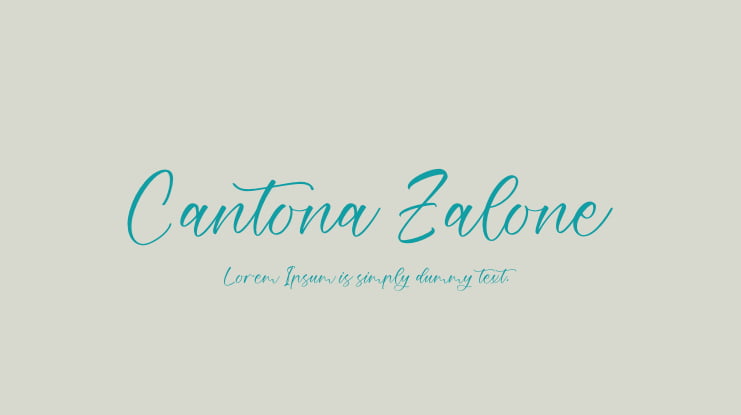 Cantona Zalone Font