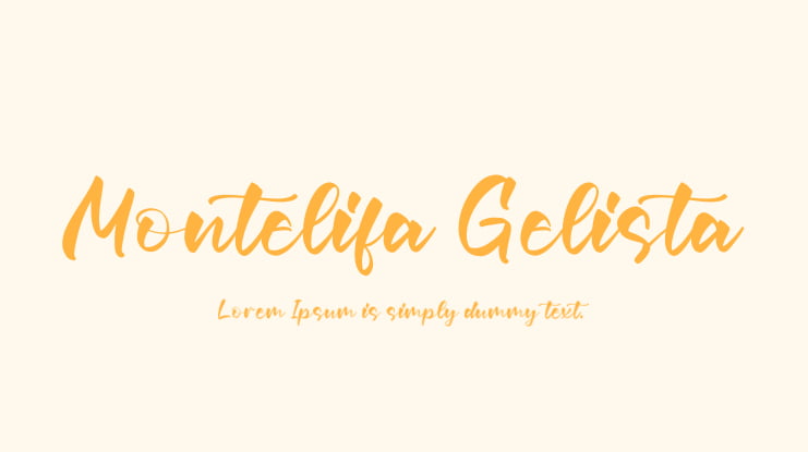 Montelifa Gelista Font