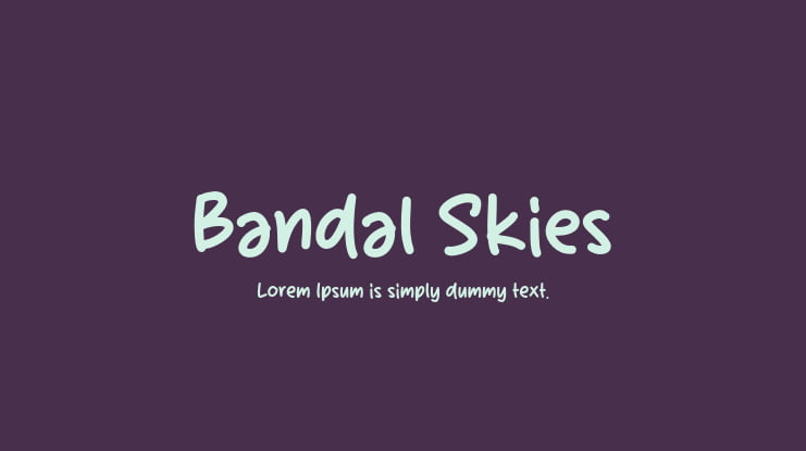 Bandal Skies Font