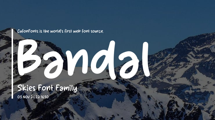 Bandal Skies Font