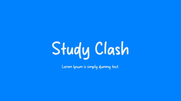 Study Clash Font