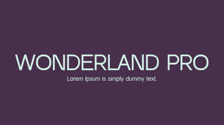 WONDERLAND PRO Font