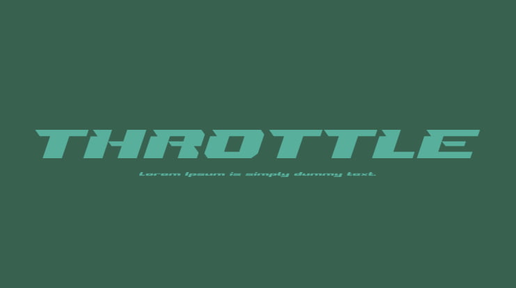 THROTTLE Font