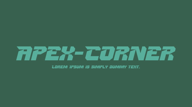 Apex-Corner Font