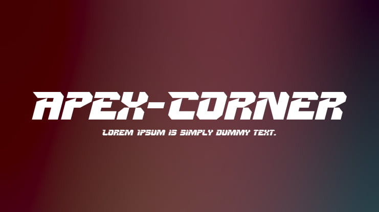 Apex-Corner Font