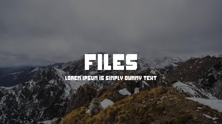 Files Font