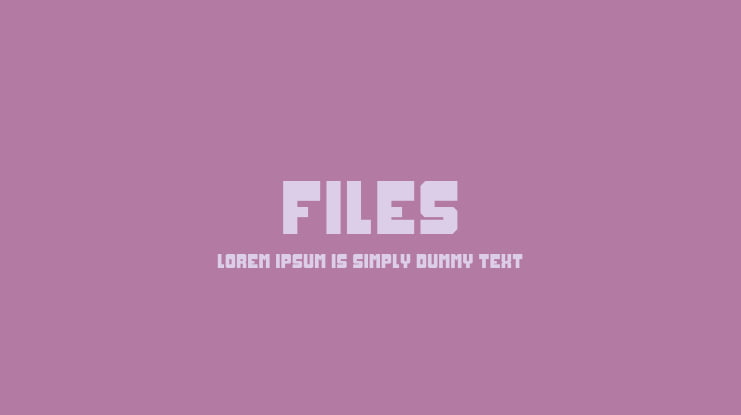 Files Font