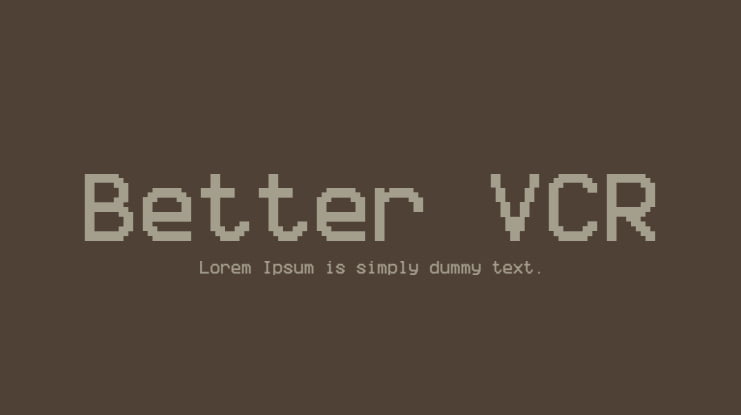 Better VCR Font