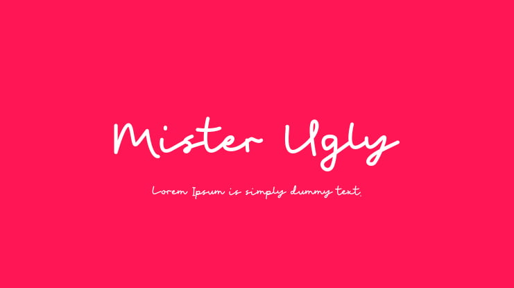 Mister Ugly Font