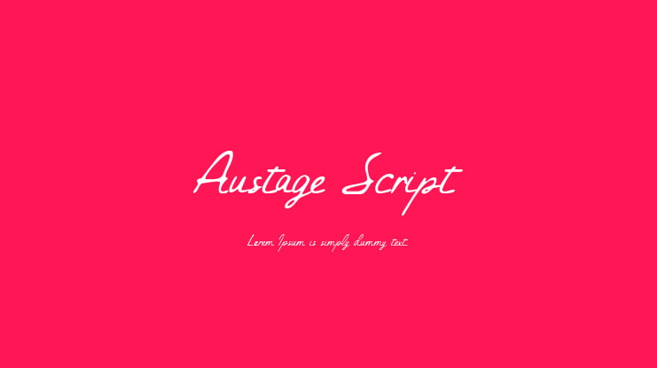 Austage Script Font