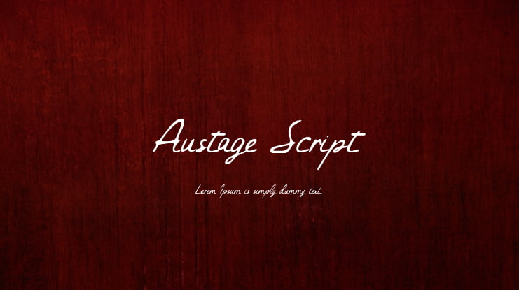 Austage Script Font