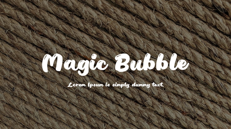 Magic Bubble Font