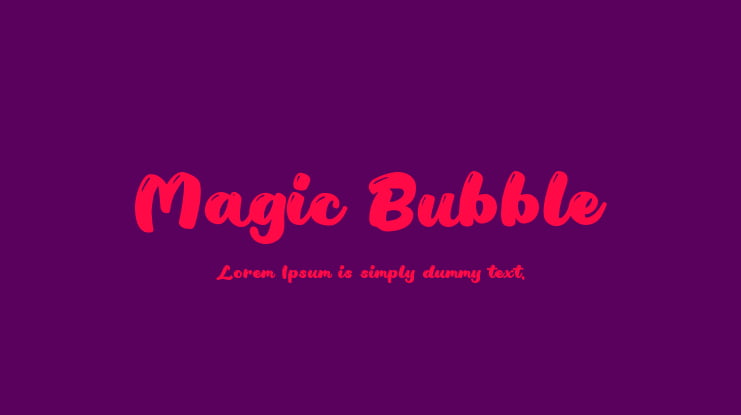 Magic Bubble Font