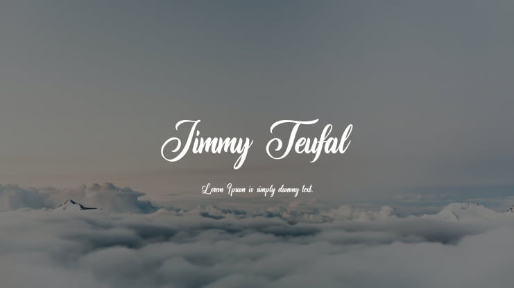 Jimmy Teufal Font