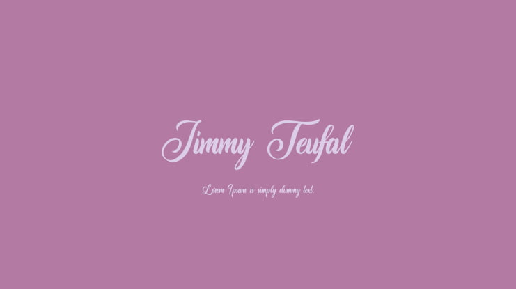 Jimmy Teufal Font