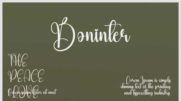 Boninter Font