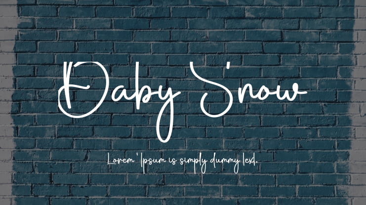 Baby Snow Font