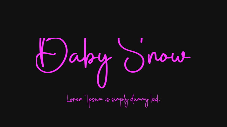 Baby Snow Font