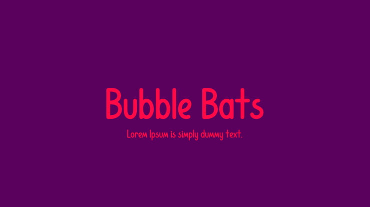 Bubble Bats Font