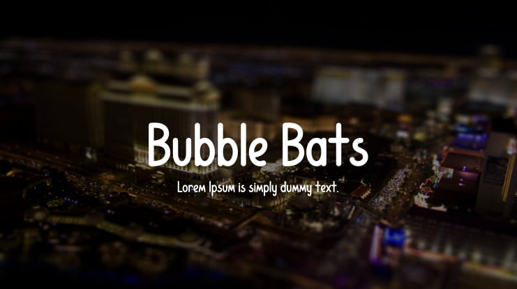 Bubble Bats Font