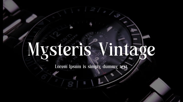 Mysteris Vintage Font