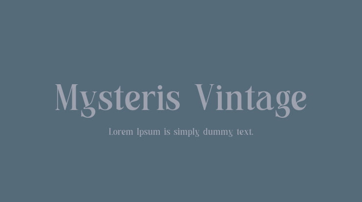 Mysteris Vintage Font