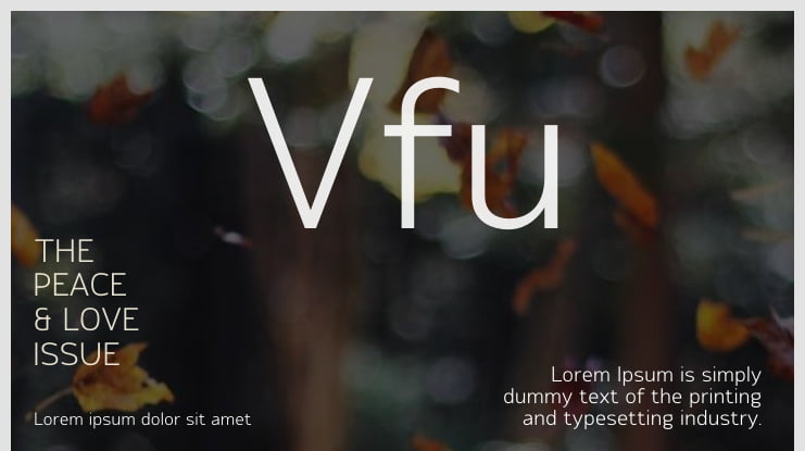 Vfu Font