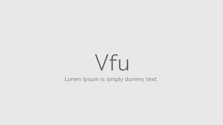 Vfu Font