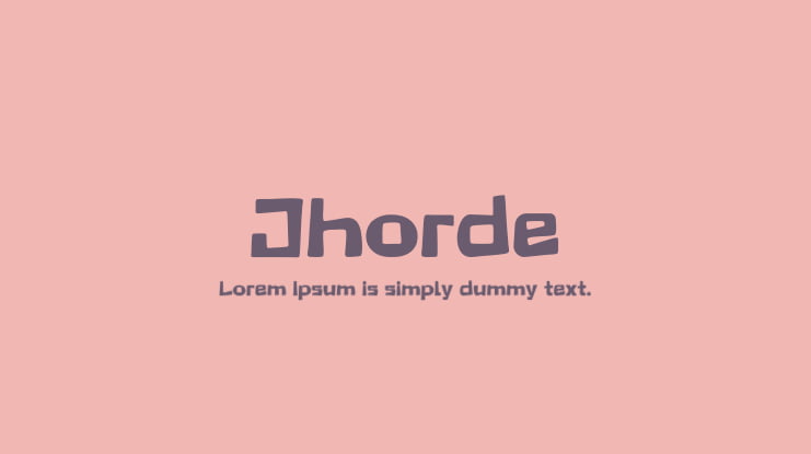 Jhorde Font